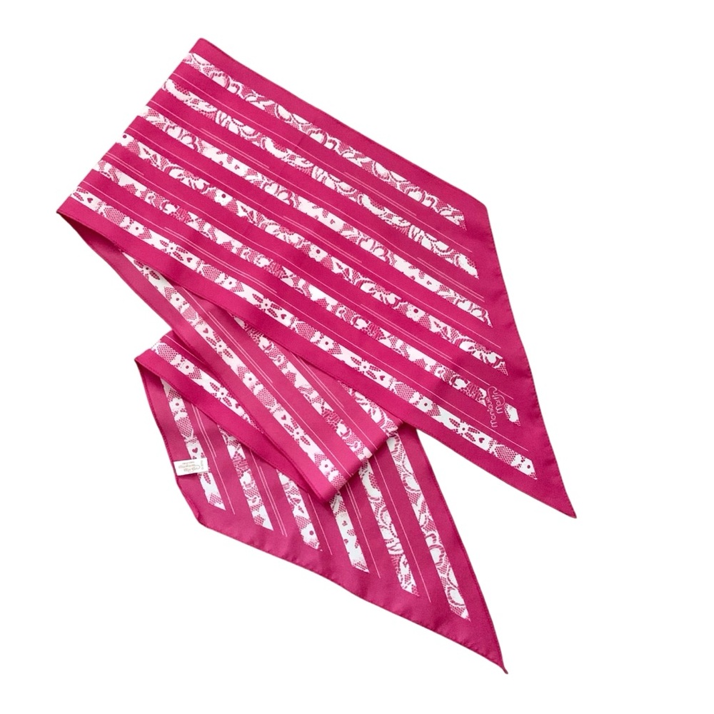 Monique Martin vintage pink striped scarf 🇨🇦